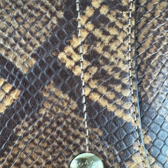 Coach Brown and Black Snake Print Handbag - Picture 14 of 17